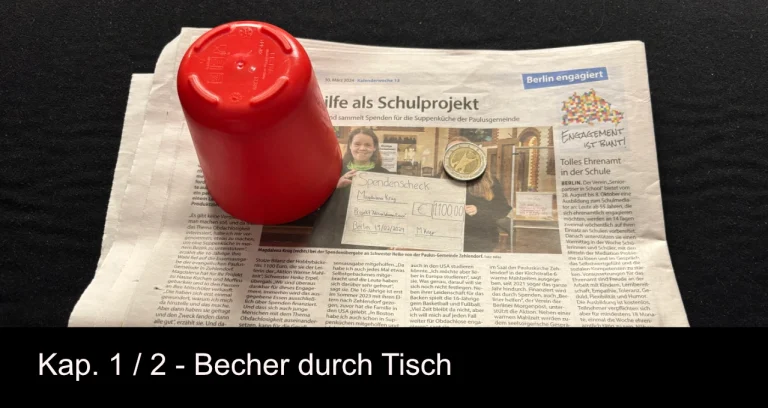 Kap. 1 / 2 – Becher durch Tisch