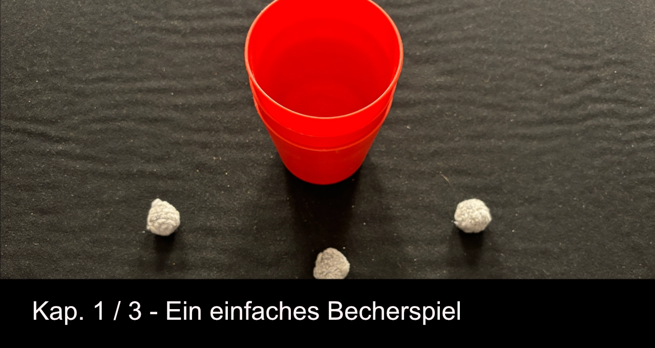 Kap. 1 / 3 – Ein einfaches Becherspiel