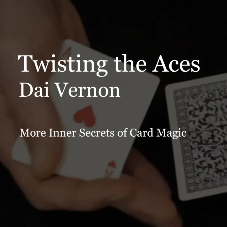 Vorschaubild zum Trick Twisting the Aces. Zu sehen sind Spielkarten mit Hände